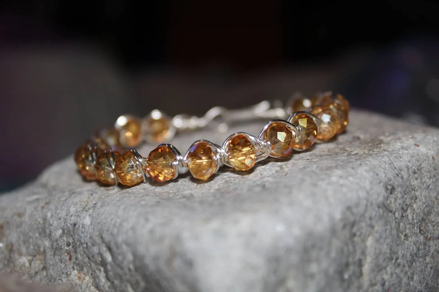 Orange wrapped bracelet