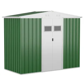 Outsunny Outdoor Garden Storage Shed Metal Tool Storage Box for Backyard Green