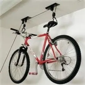 Overhead Garage Hanging Bike Storage Storing Ceiling Roof Mount Rope Lift Rack