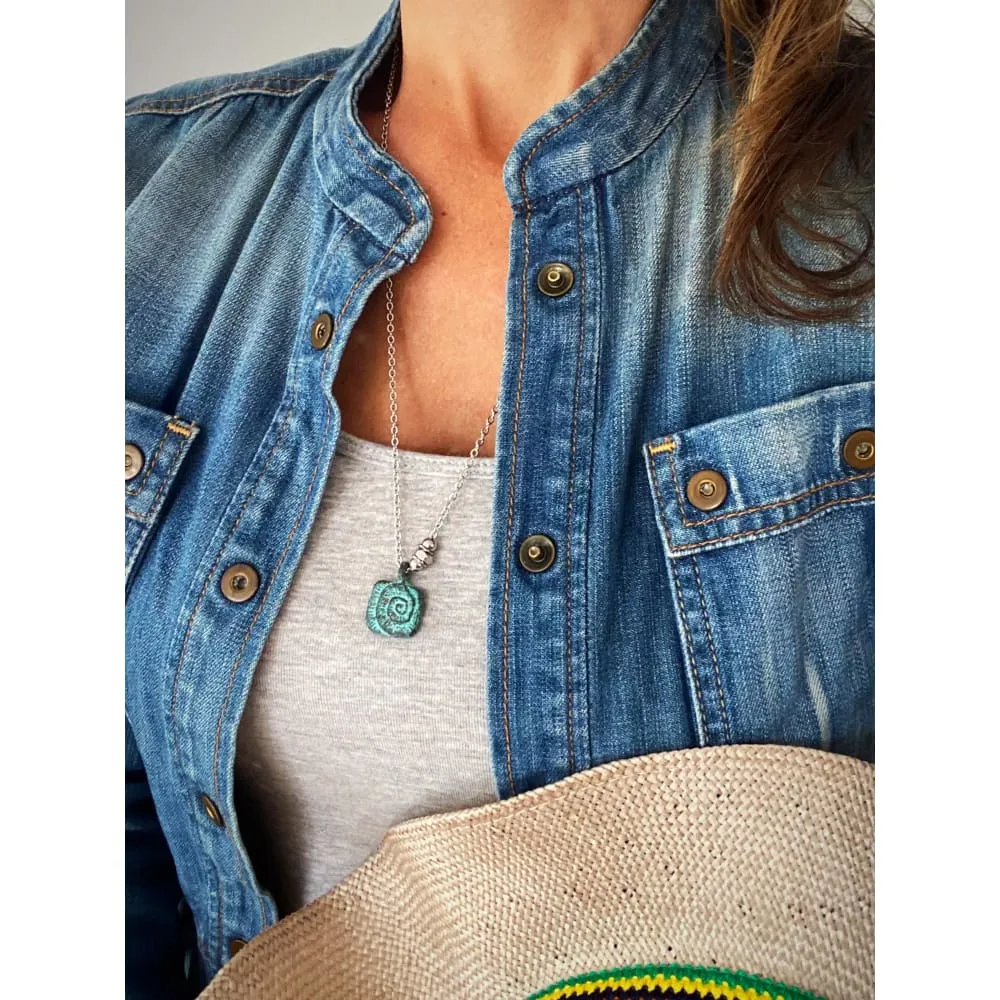 PATINA NAUTILUS NECKLACE