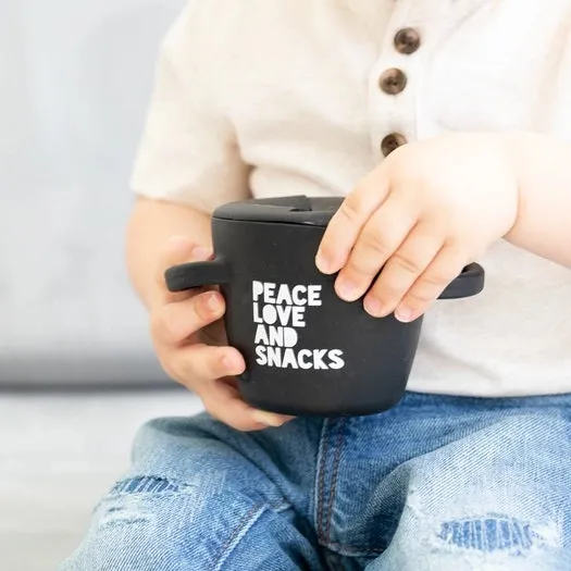 Peace Love Snack Happy Snacker Cup