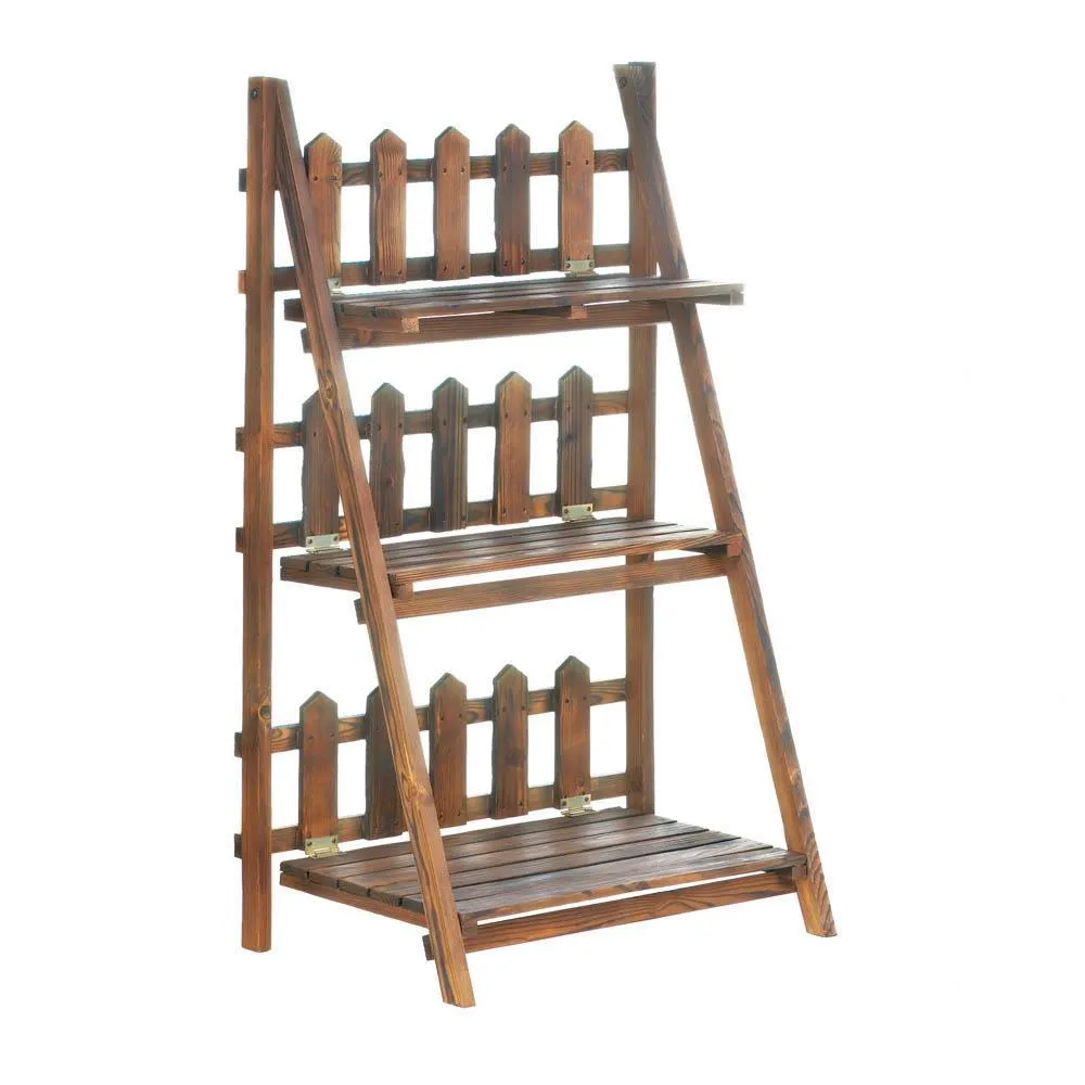 Picket Fence Shelf Plant Stand