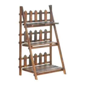 Picket Fence Shelf Plant Stand