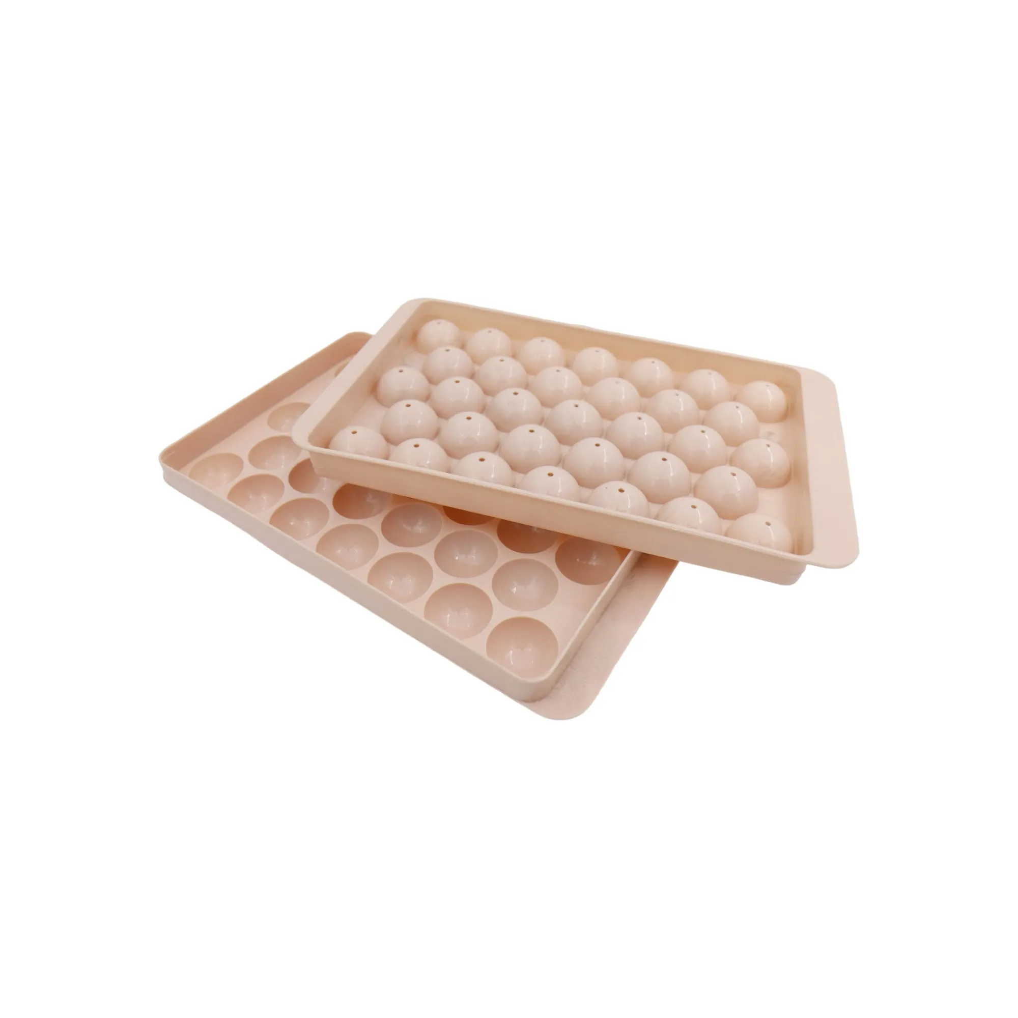 Plastic Ice Cube Tray - Round 33-Cavity Mini Circle Making Sphere Ball 1pc