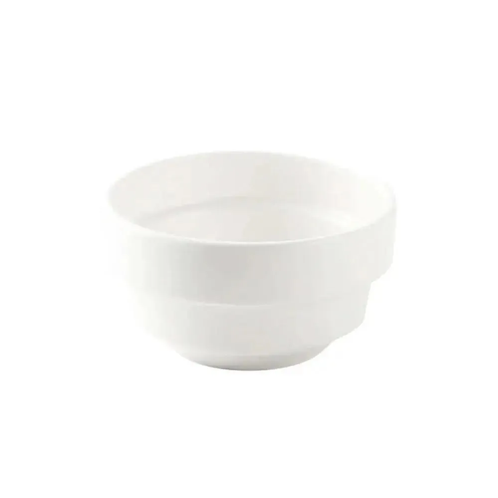 Porceletta Porcelain Round Stackable Soup Bowl Ivory, 12 cm