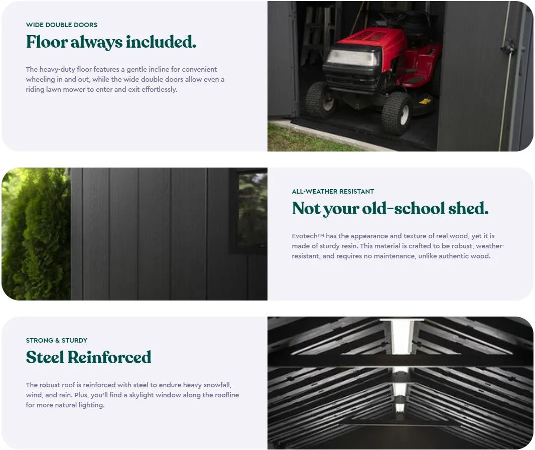 PRE ORDER: DEC.  -  Keter Newton Plus Shed 7.5x11 (3.4m)
