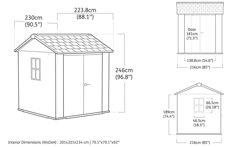 PRE ORDER:  DEC. -  Keter Newton Plus Shed 7.5x7 (2.1m)