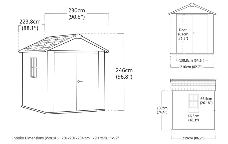 PRE ORDER:  DEC. -  Keter Newton Plus Shed 7.5x7 (2.1m)