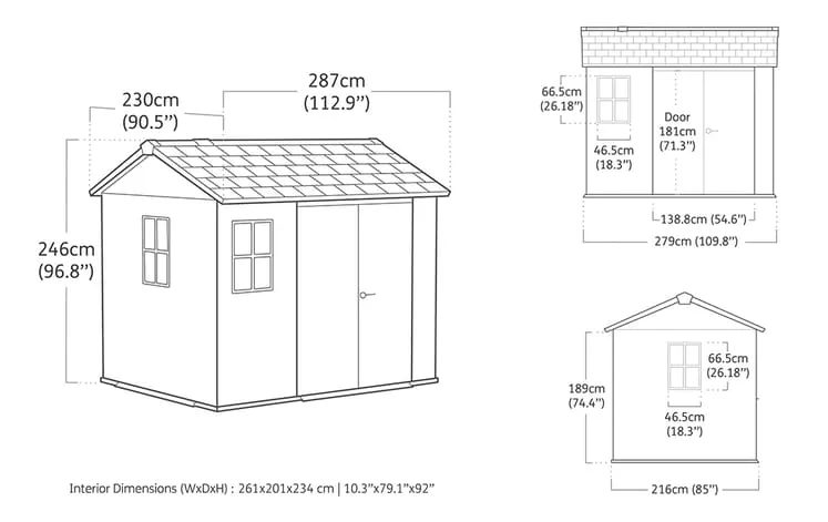 PRE ORDER:  DEC. -  Keter Newton Plus Shed 7.5x9 (2.7m)