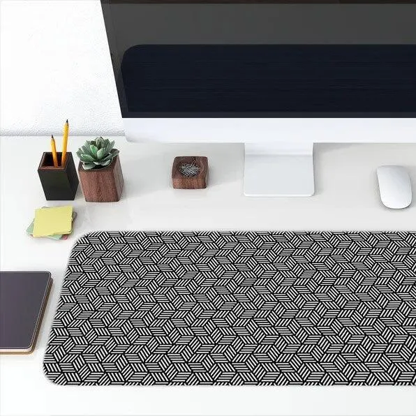 Printed Desk Mat - Hexagon Pattern