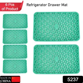PVC Refrigerator Drawer Mats - Set of 6