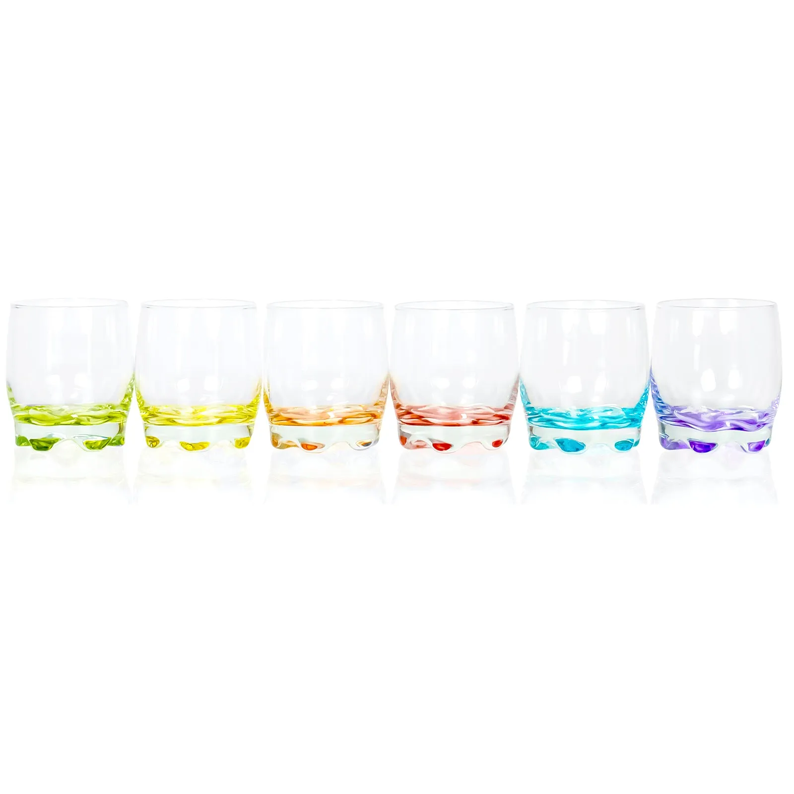Red Co. Vibrant Splash Water/Beverage Glasses, 9.75 Ounce