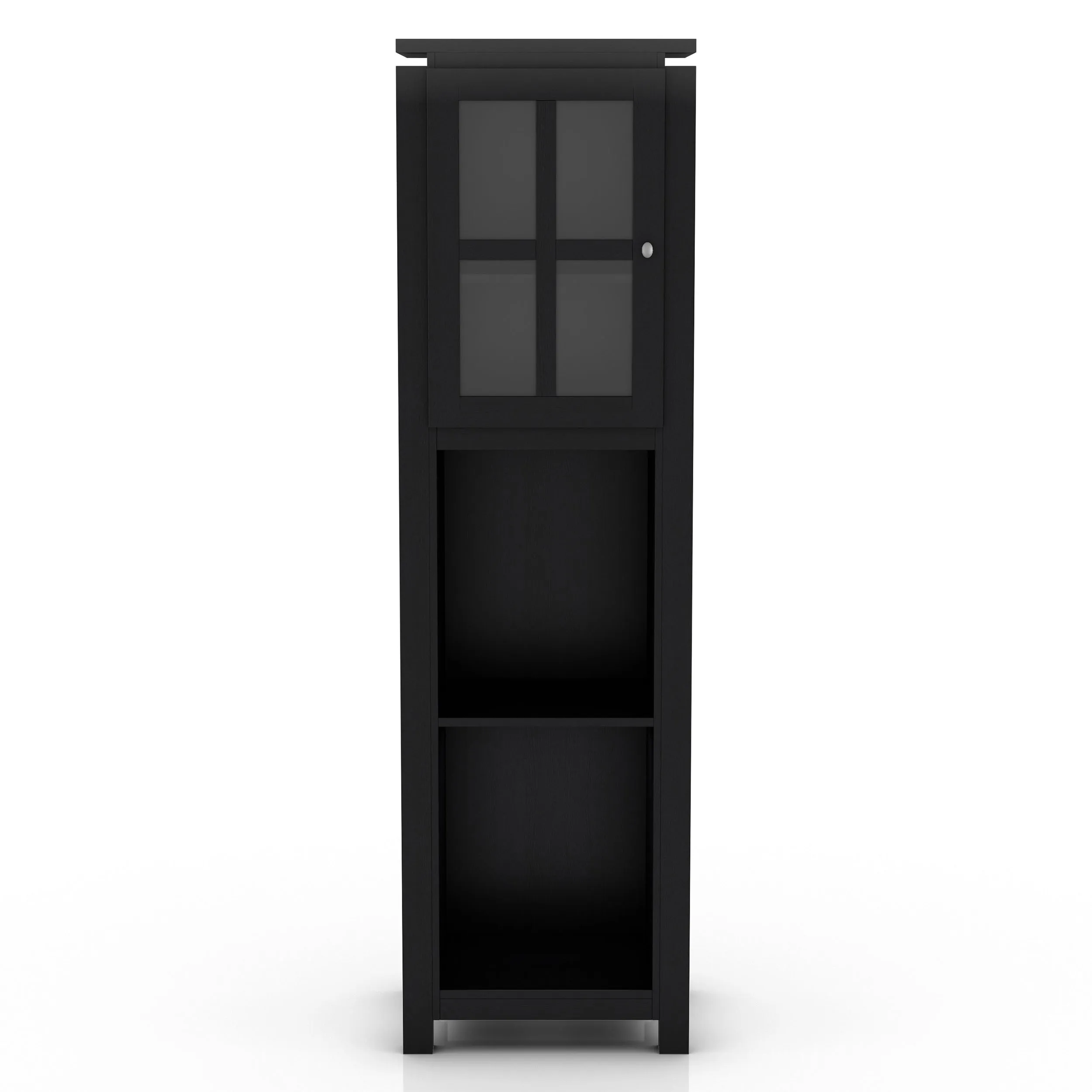 Reid Black & Cement-like Farmhouse Mobile 10-bottle Wine Rack Bar Set