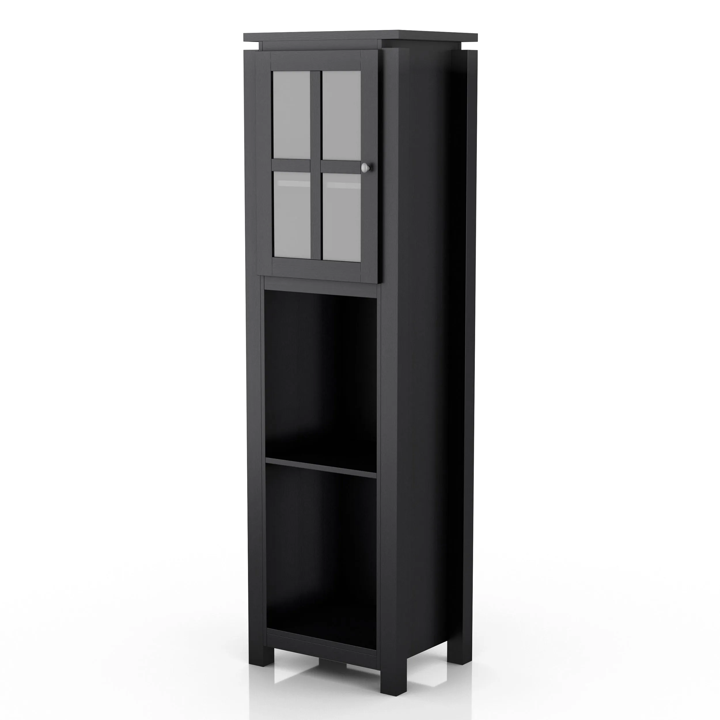 Reid Black & Cement-like Farmhouse Mobile 10-bottle Wine Rack Bar Set