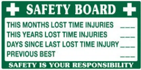 SAFETY BOARD - 1200 X 600mm - METAL