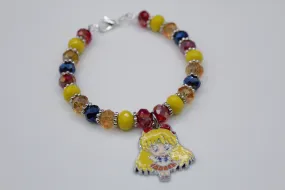 Salior moon character bracelet