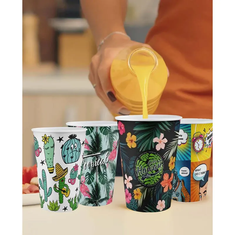 Set Of 4 Multi-Functional Paper Decorations Party Cups Ap-9121