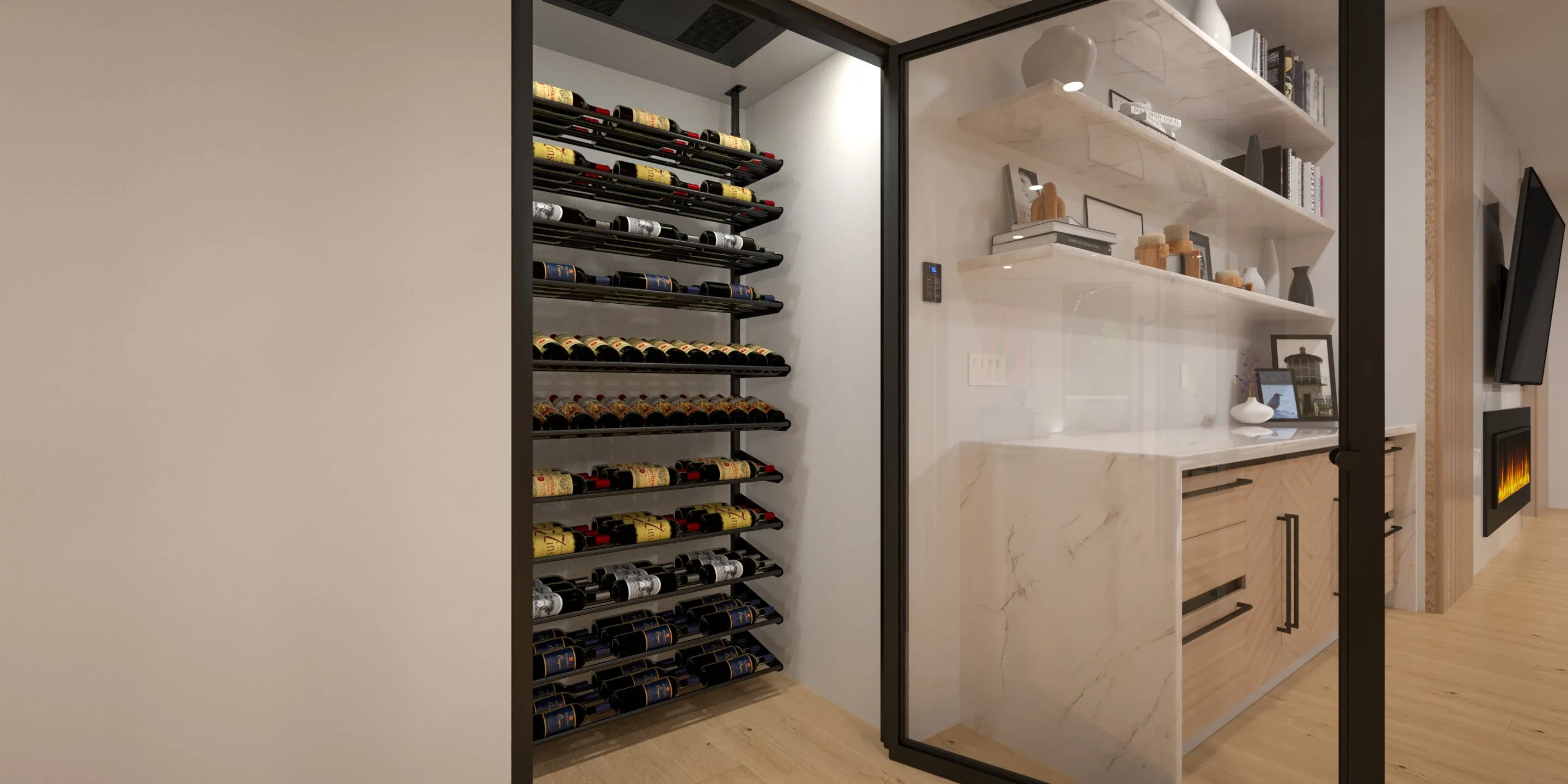 Showcase Series Display Kit Wine Rack, Wine Display Racks (78 - 105 Bottles)