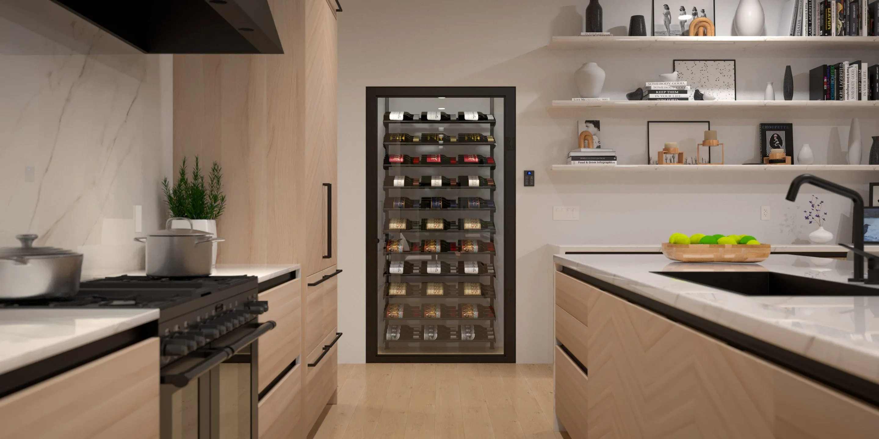 Showcase Standard Cascade Wine Rack Display Kit (66-99 Bottles)