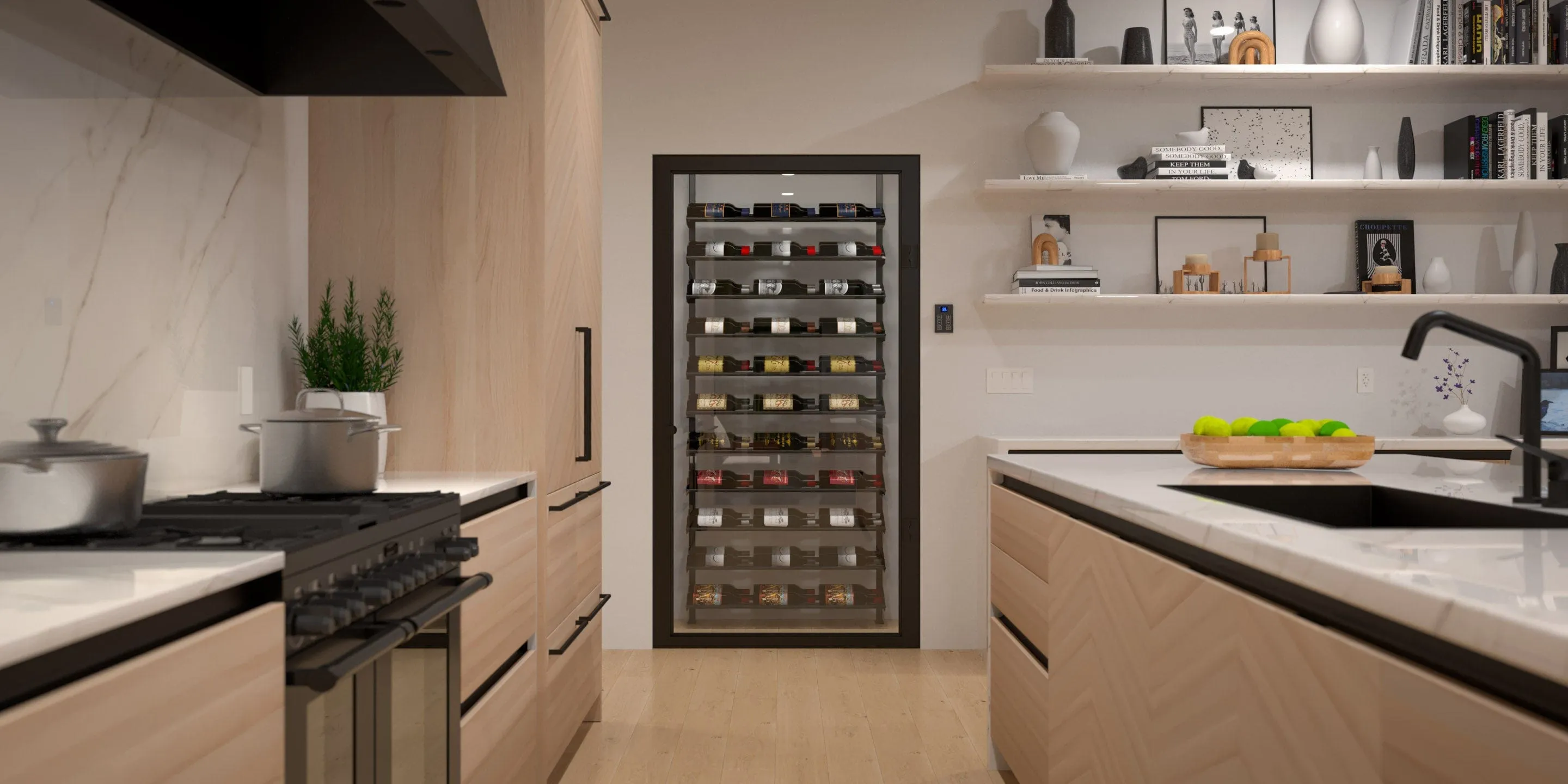 Showcase Standard Cascade Wine Rack Display Kit (66-99 Bottles)