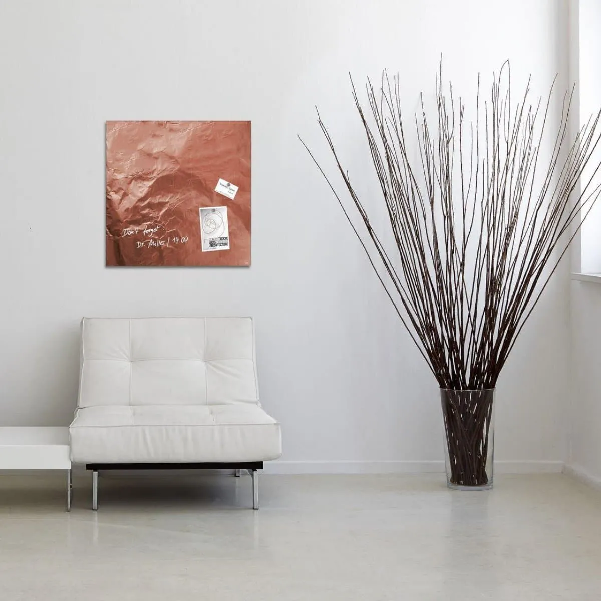 Sigel Magnetic Glass Board ARTVERUM, 48 x 48 cm, Pure-Copper