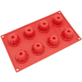Silicone Chocolate Candy Molds [Mini Coffee Cake, 8 Cup] - Non Stick, BPA Free, Reusable 100% Silicon & Dishwasher Safe Silicon - Kitchen Rubber Tray For Ice, Crayons, Fat Bombs and Soap Molds