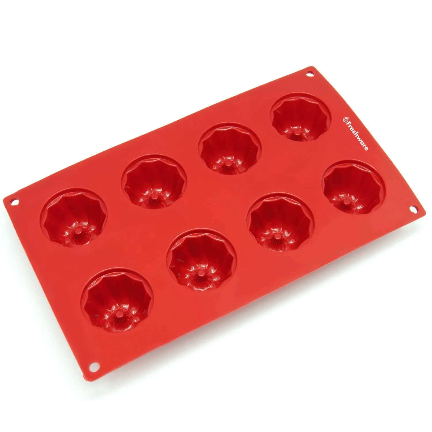 Silicone Chocolate Candy Molds [Mini Coffee Cake, 8 Cup] - Non Stick, BPA Free, Reusable 100% Silicon & Dishwasher Safe Silicon - Kitchen Rubber Tray For Ice, Crayons, Fat Bombs and Soap Molds