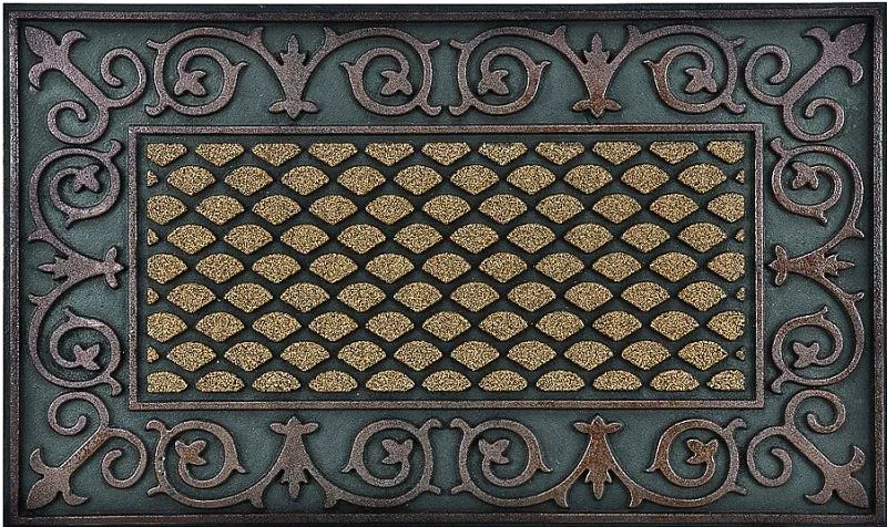 Simple Spaces DM-183002 Door Mat, 30 in L, 18 in W, Walnut Elegant Aesthetic Pattern, Walnut Surface, Chocolate :EA: QUANTITY: 1