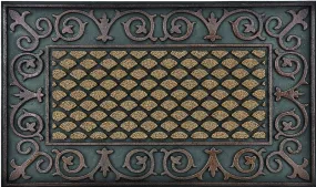 Simple Spaces DM-183002 Door Mat, 30 in L, 18 in W, Walnut Elegant Aesthetic Pattern, Walnut Surface, Chocolate :EA: QUANTITY: 1