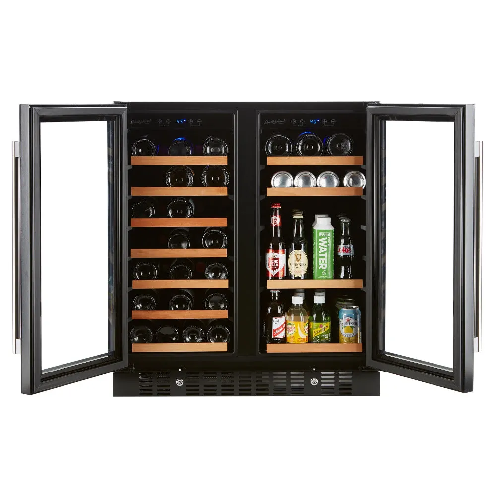 Smith & Hanks Smoked Black Glass Door Wine & Beverage Cooler (BEV176D)