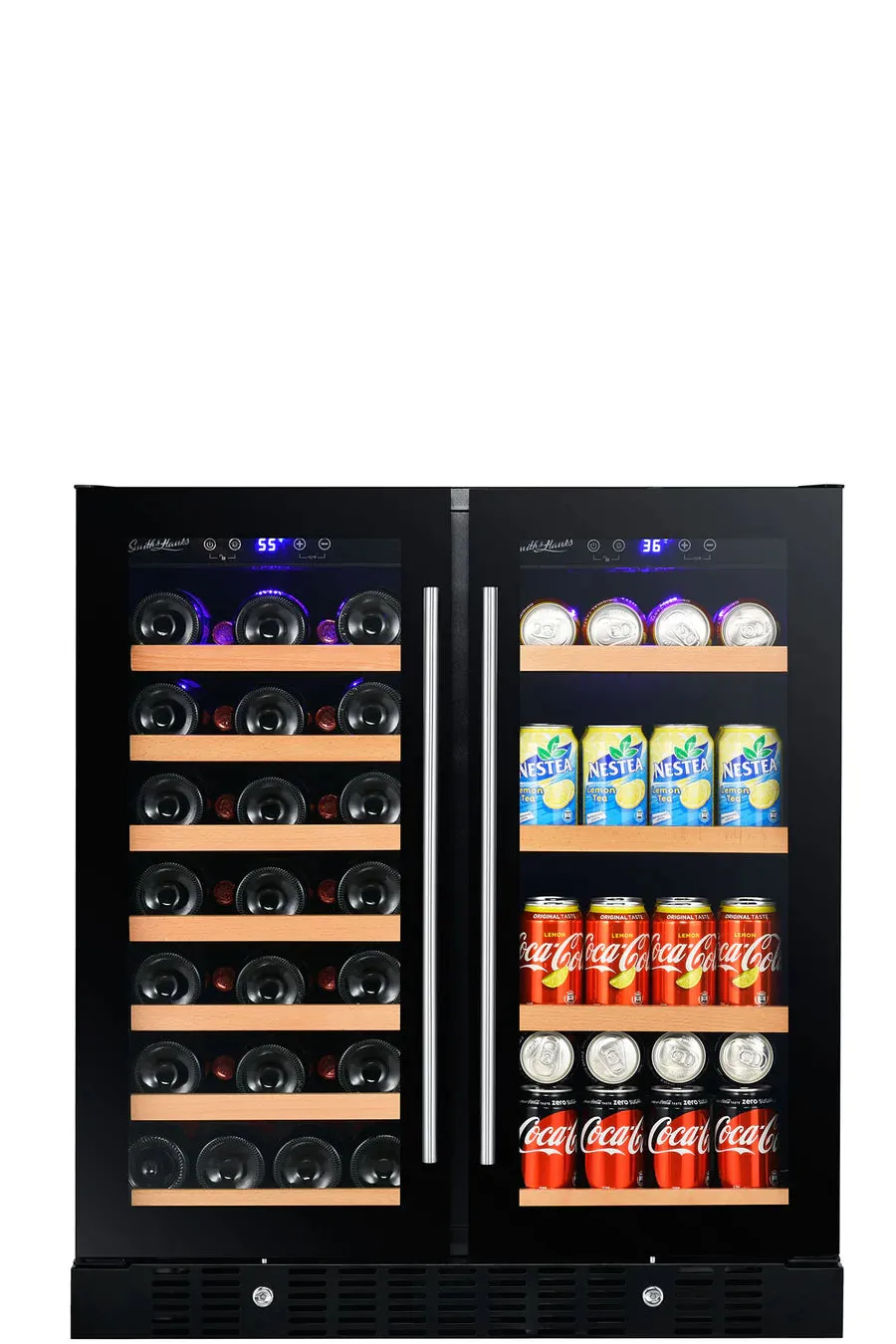 Smith & Hanks Wine & Beverage Cooler, Smoked Black Glass Door