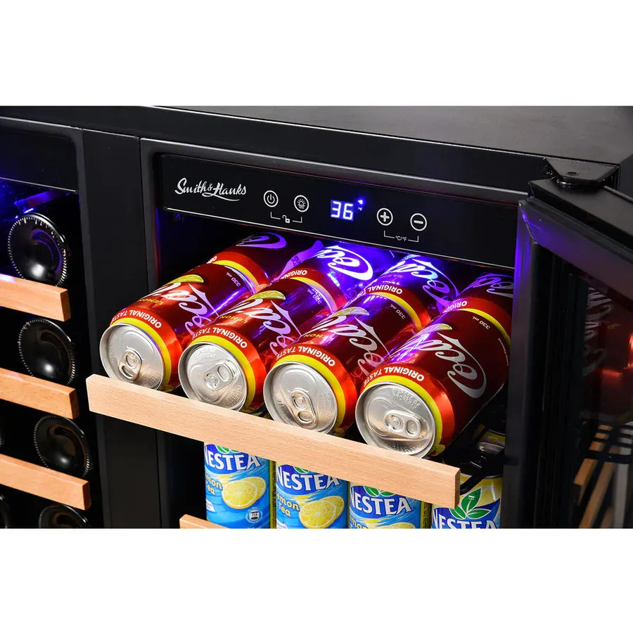 Smith & Hanks Wine & Beverage Cooler, Smoked Black Glass Door