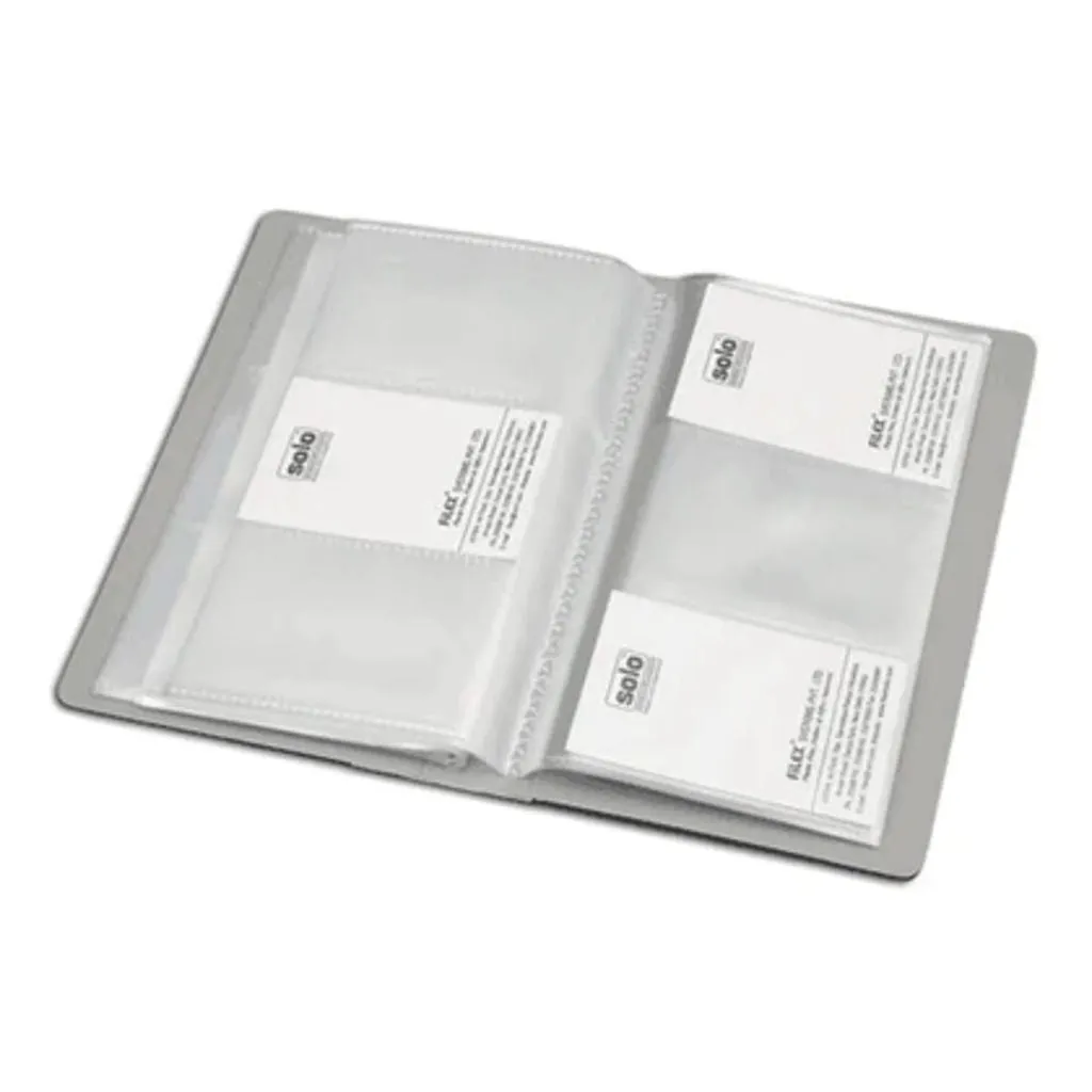 Solo Business Cards Holder 240 Cards Grey BC 802