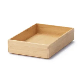 Stackable Bamboo Organizer Box - Medium W6.7 x D10.2 x H2.2"