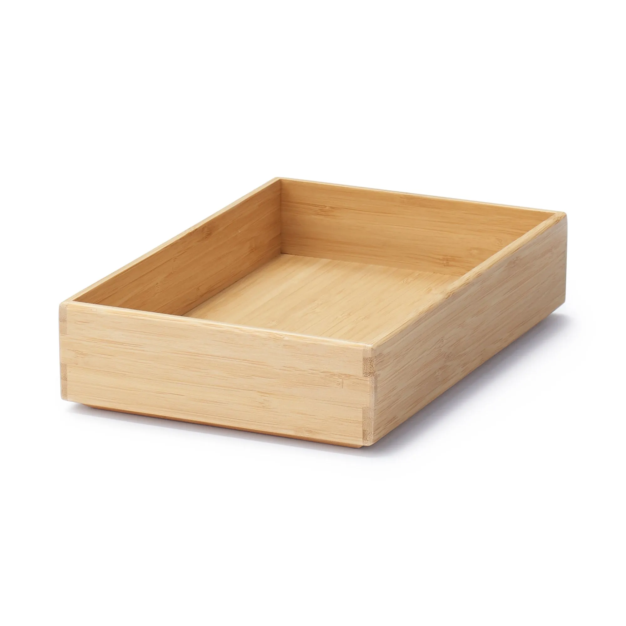Stackable Bamboo Organizer Box - Medium W6.7 x D10.2 x H2.2"