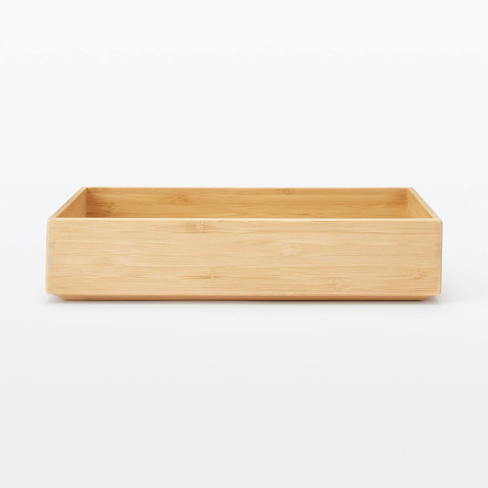 Stackable Bamboo Organizer Box - Medium W6.7 x D10.2 x H2.2"