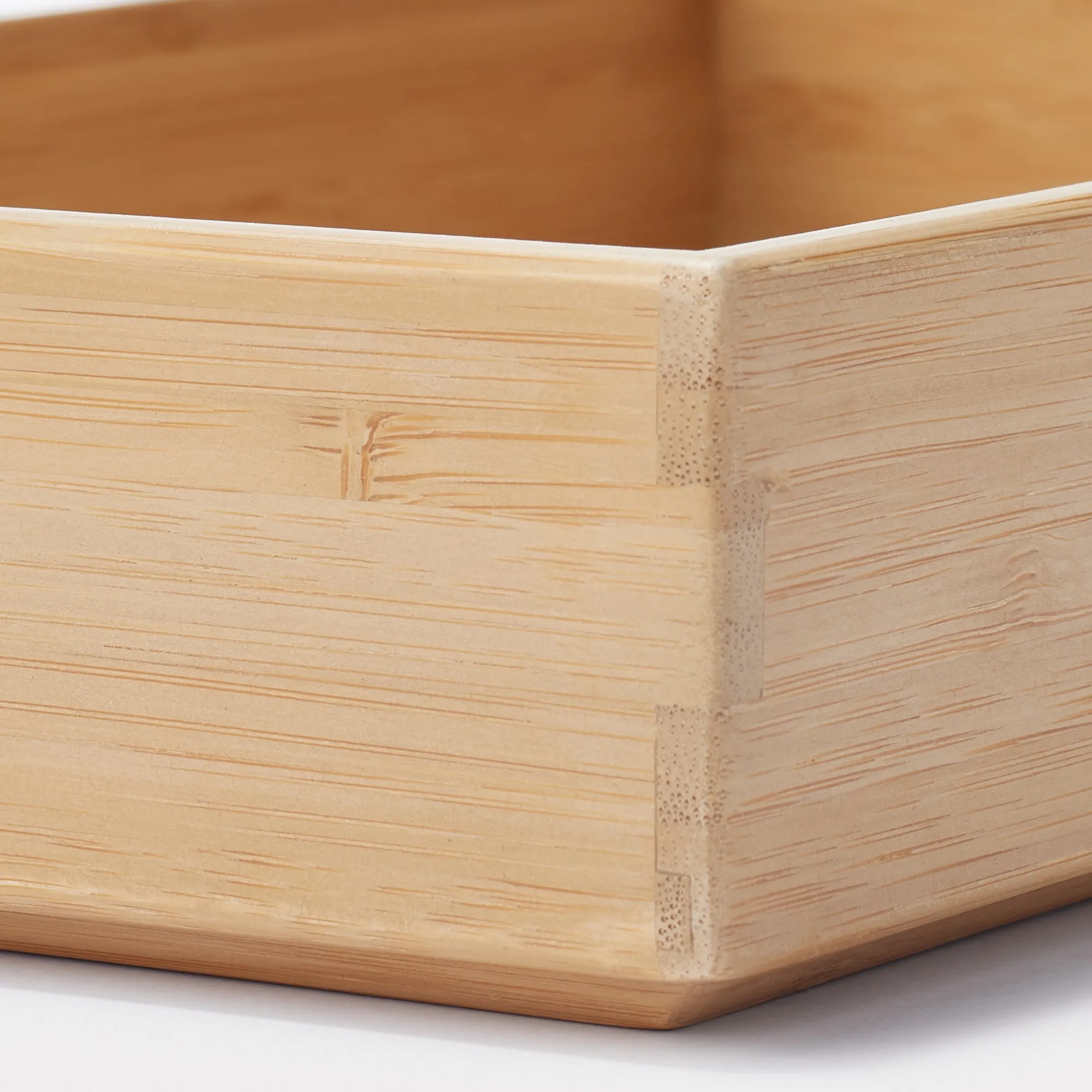 Stackable Bamboo Organizer Box - Medium W6.7 x D10.2 x H2.2"