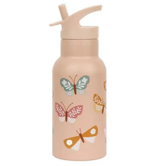 Stainless steel drink bottle: Butterflies