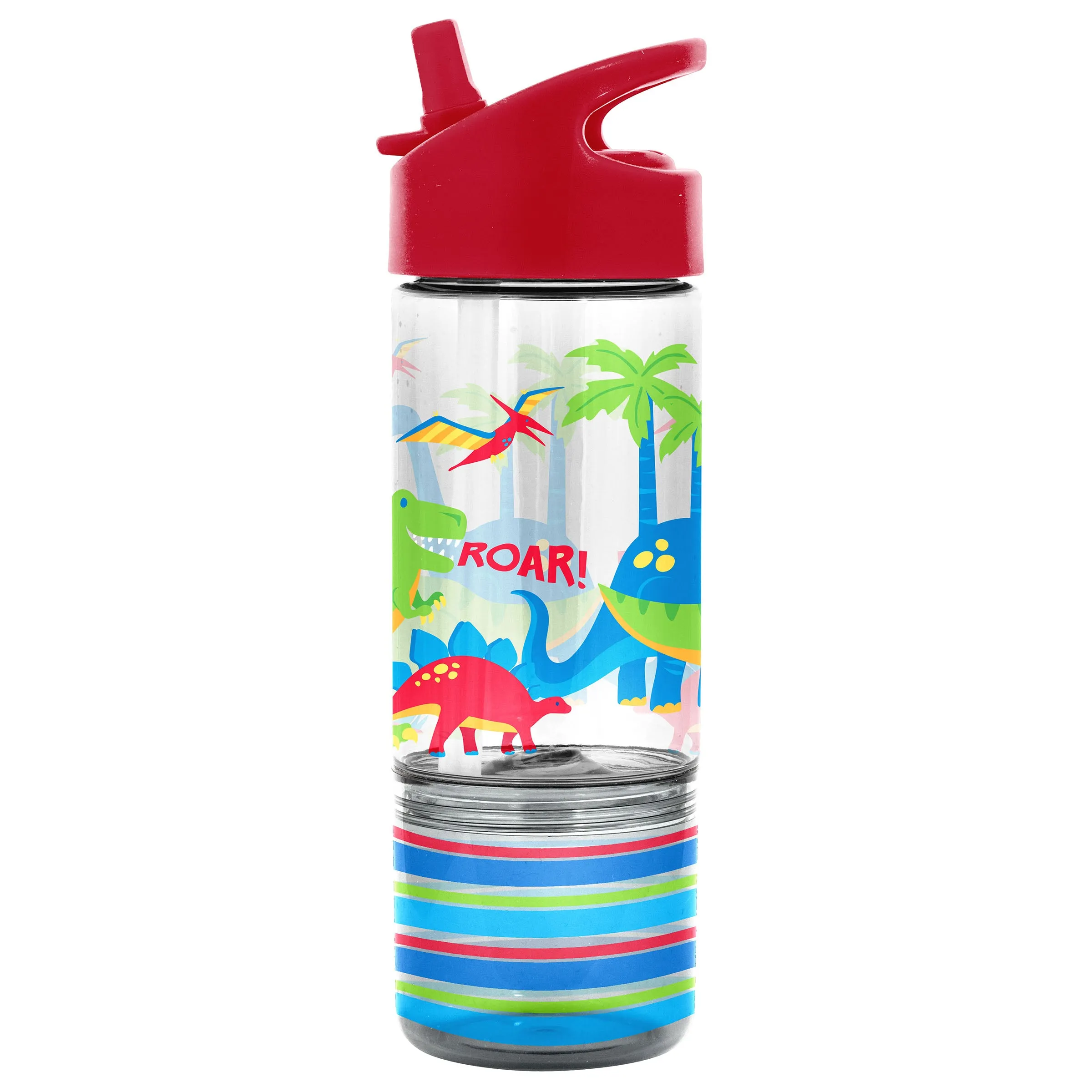 Stephen Joseph Sip and Snack Flip Top Bottle Dino