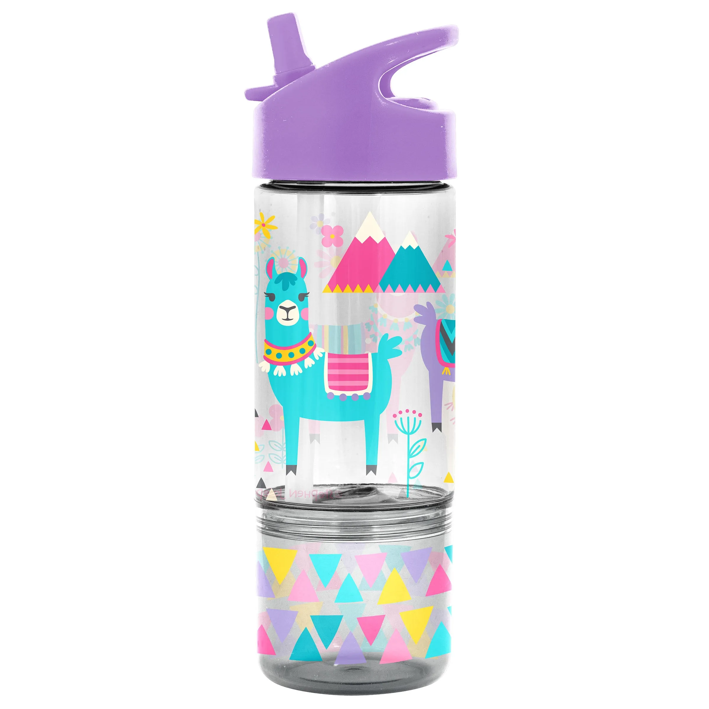 Stephen Joseph Sip and Snack Flip Top Bottle Llama