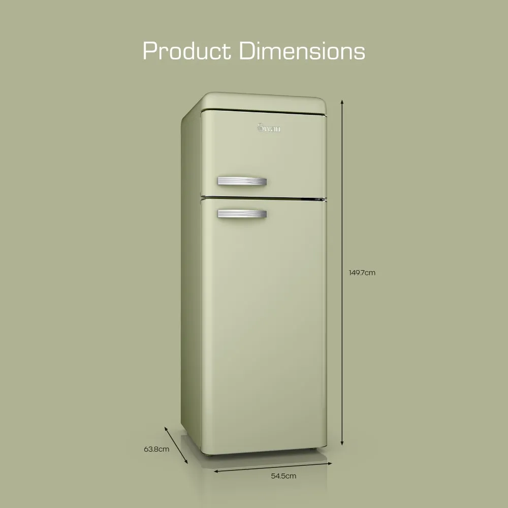 Swan Top Mounted Retro Fridge Freezer