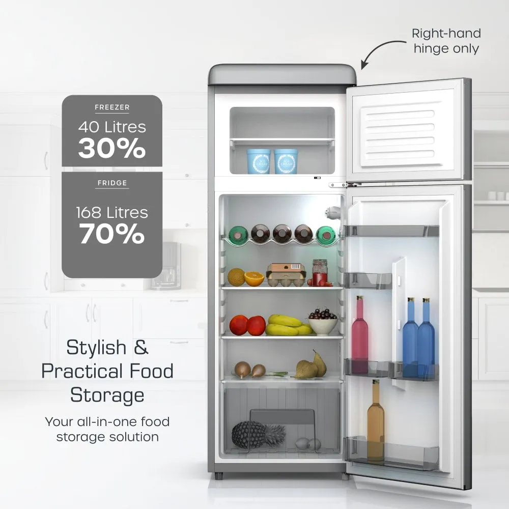 Swan Top Mounted Retro Fridge Freezer