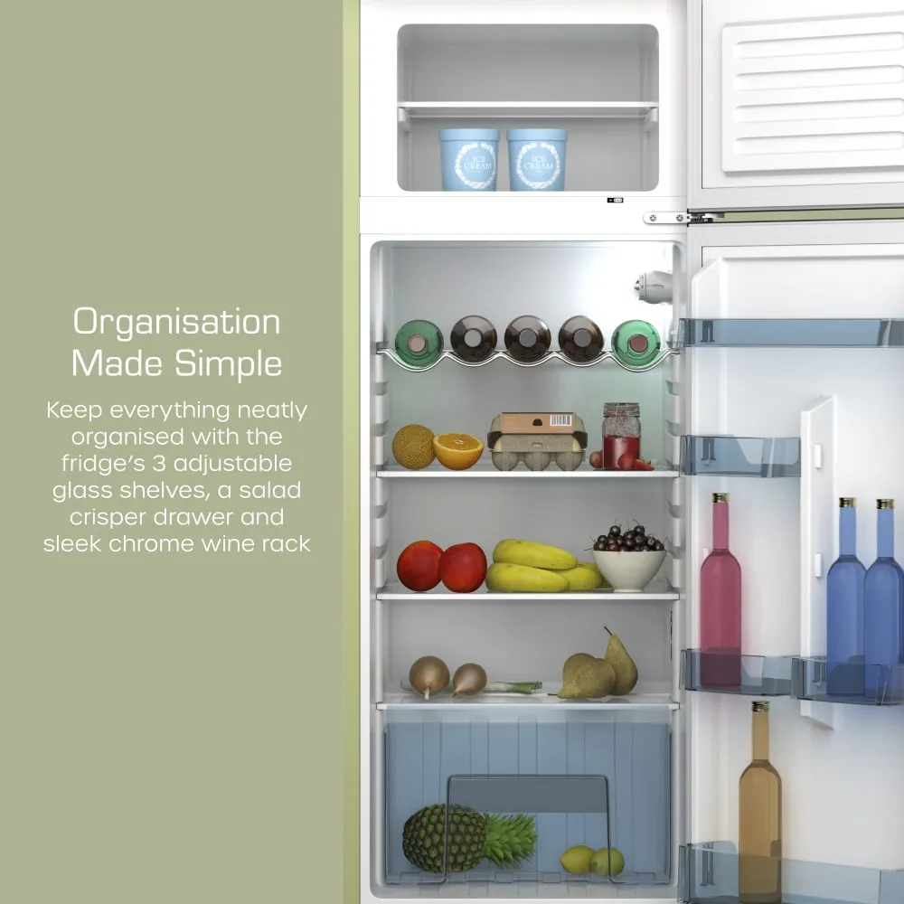 Swan Top Mounted Retro Fridge Freezer