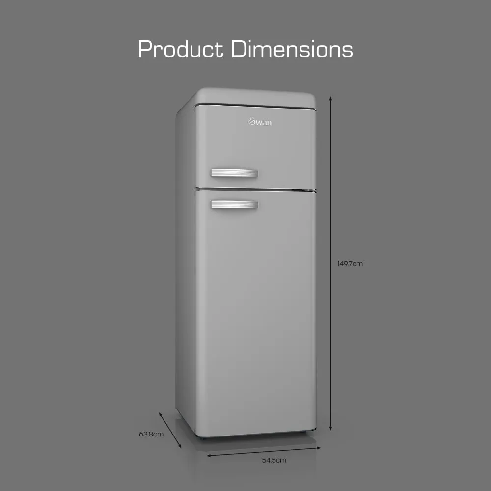 Swan Top Mounted Retro Fridge Freezer