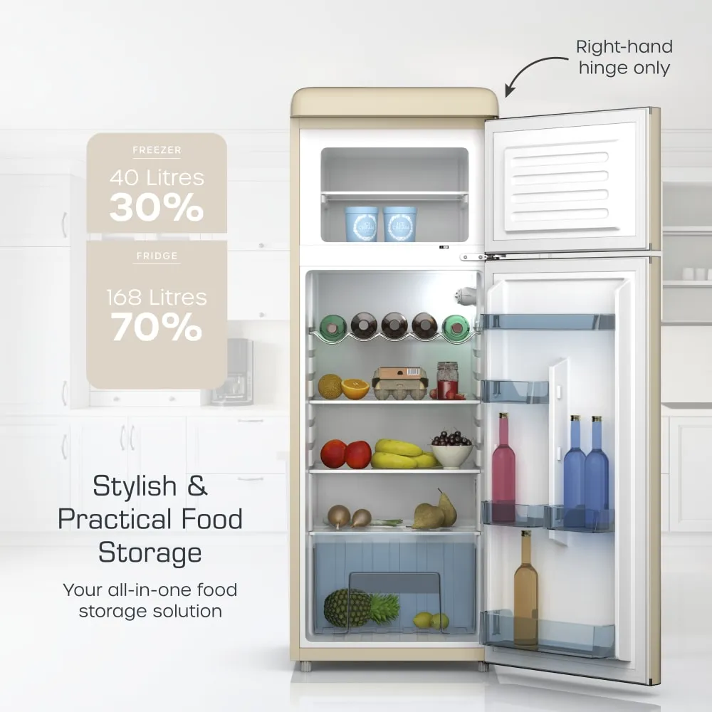 Swan Top Mounted Retro Fridge Freezer