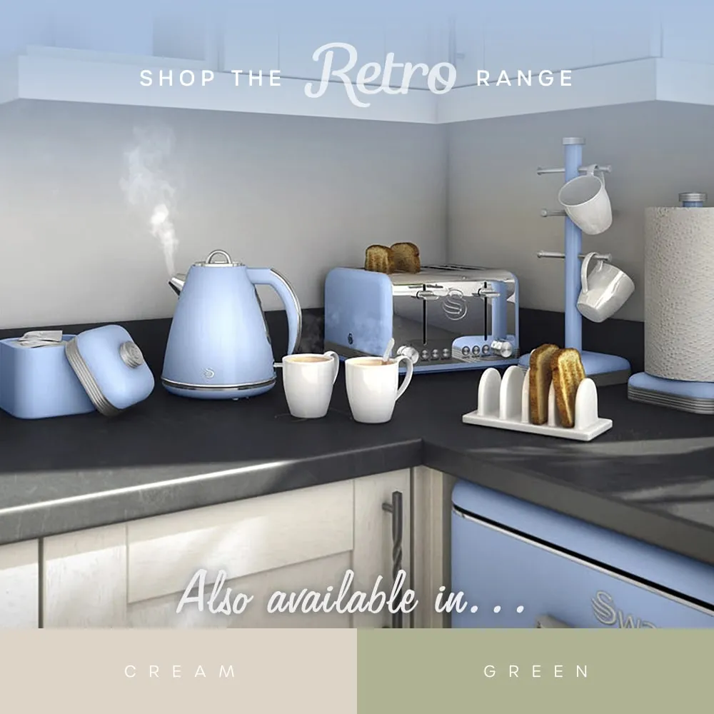 Swan Top Mounted Retro Fridge Freezer