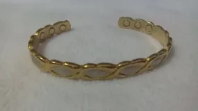 TOP QUALITY LADIES (SILVER/GOLD Color) OXO MAGNETIC COPPER BANGLE ARTHRITIS RELIEF AJMB