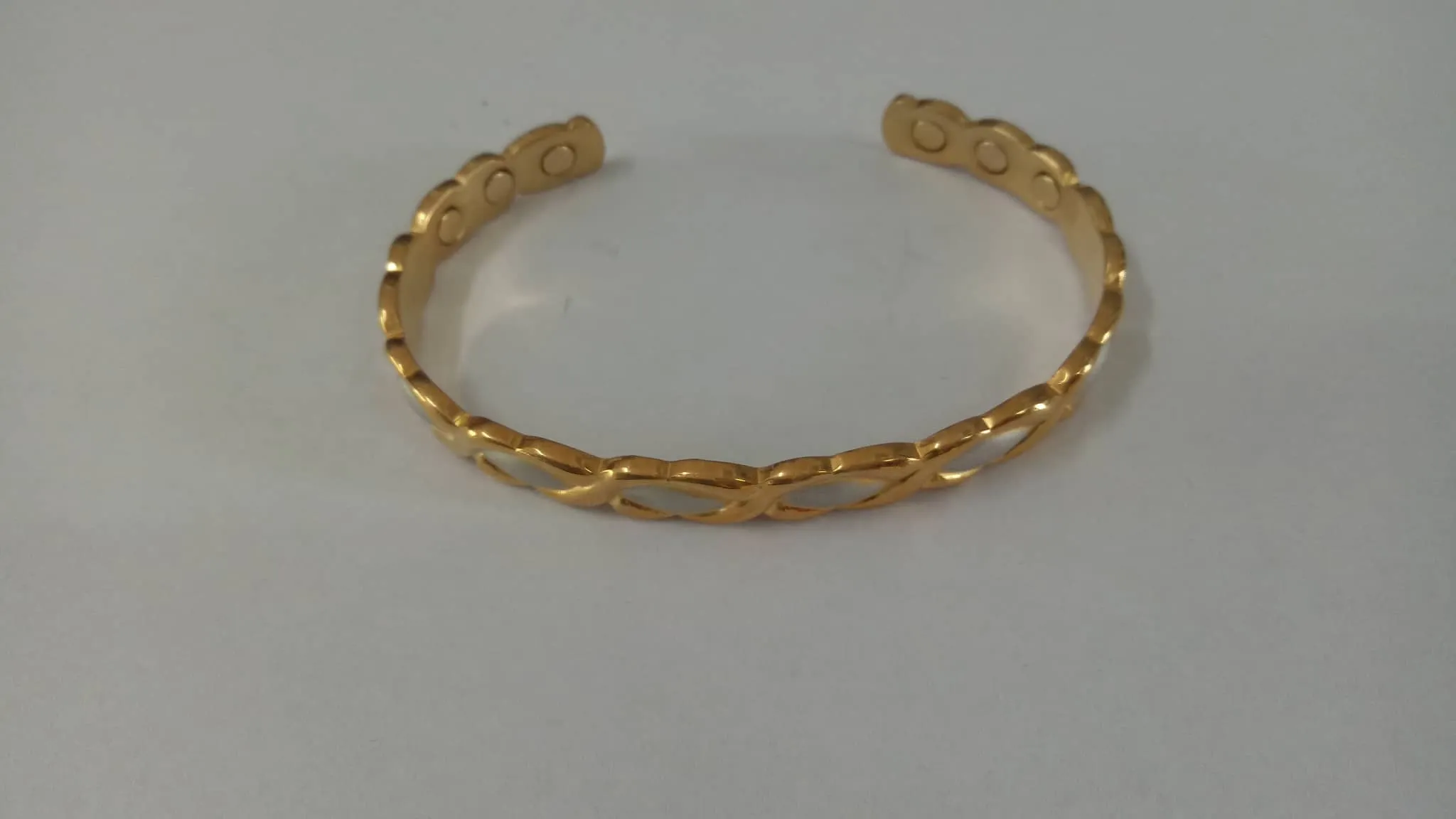 TOP QUALITY LADIES (SILVER/GOLD Color) OXO MAGNETIC COPPER BANGLE ARTHRITIS RELIEF AJMB