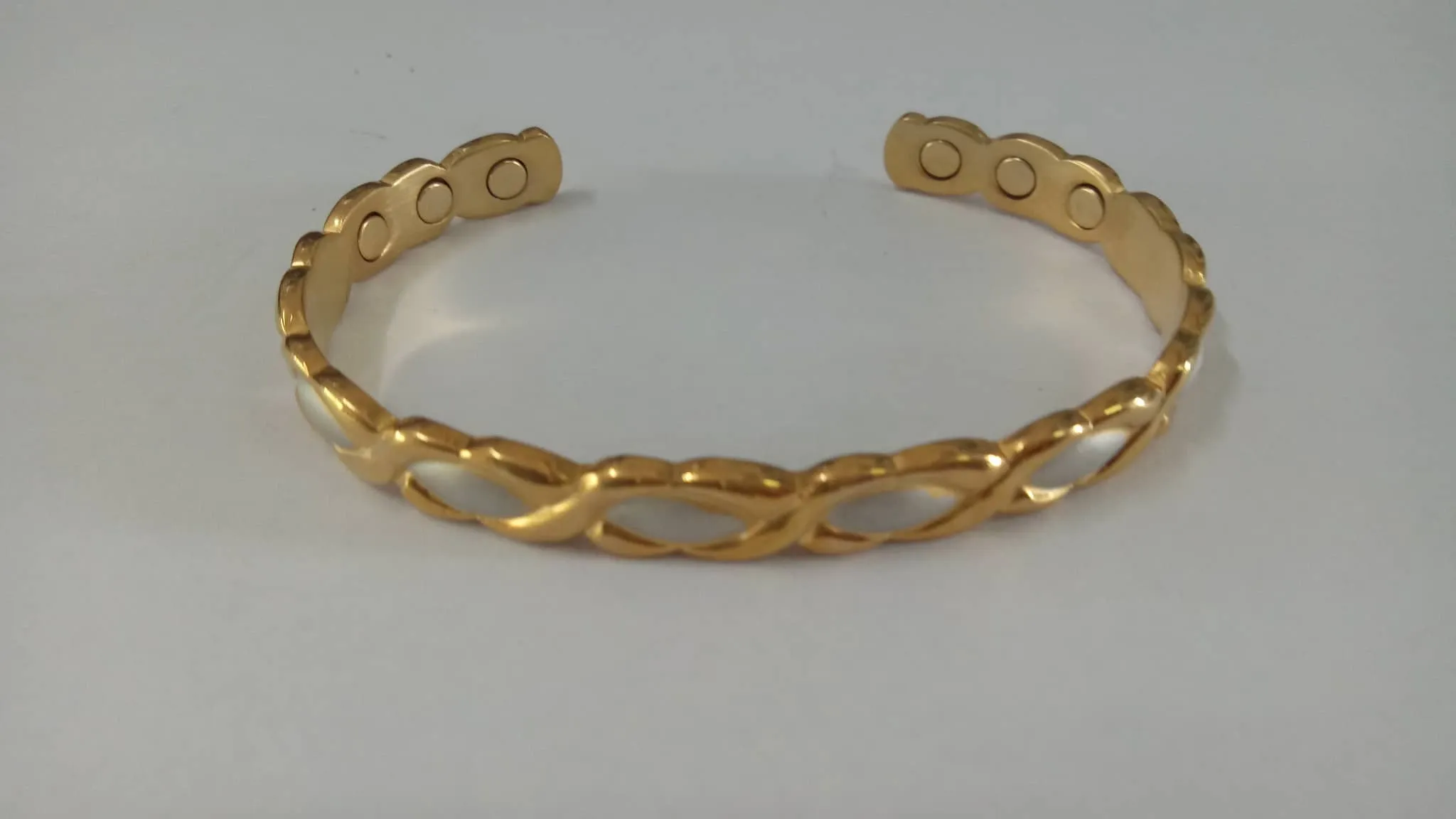 TOP QUALITY LADIES (SILVER/GOLD Color) OXO MAGNETIC COPPER BANGLE ARTHRITIS RELIEF AJMB