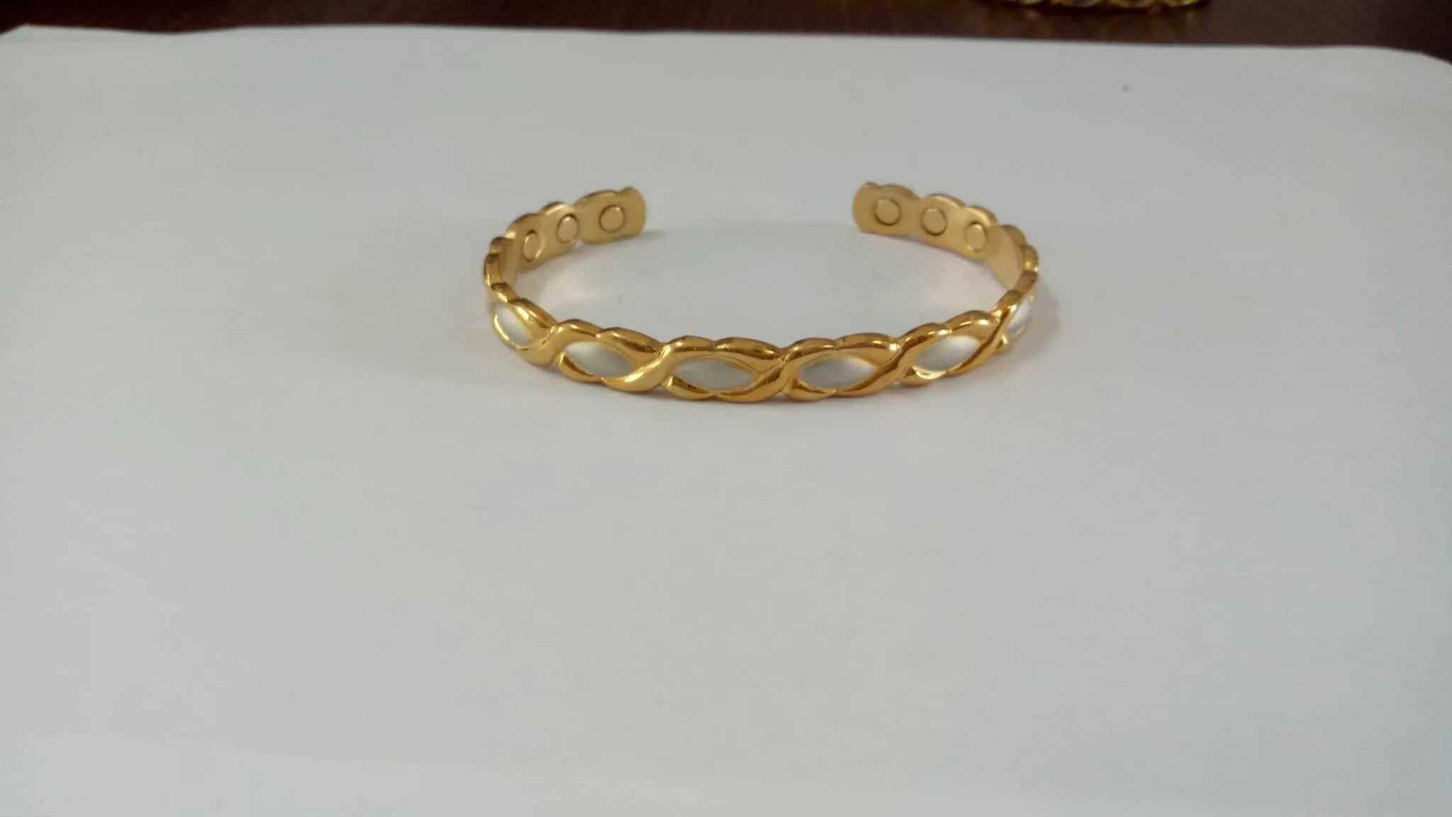 TOP QUALITY LADIES (SILVER/GOLD Color) OXO MAGNETIC COPPER BANGLE ARTHRITIS RELIEF AJMB
